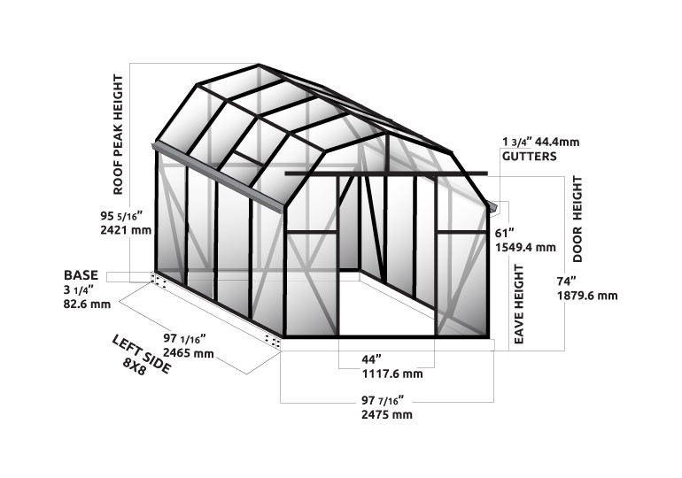 Grandio Elite 8x8 Greenhouse Epic Greenhouses