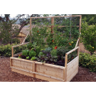 Outdoor Living Today - 6x3 Raised Cedar Garden Bed with Trellis Lid Kit