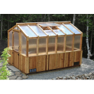 Outdoor Living Today - 8x12 Cedar Greenhouse Includes Heat Functioning Roof Window Vents