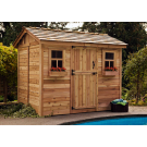 Outdoor Living Today - 9x6 Cabana Garden Shed with Dutch Door & 2 Functional Windows with Screens